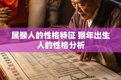 属猴人的性格特征 猴年出生人的性格分析