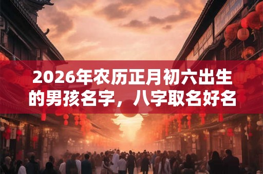 2026年农历正月初六出生的男孩名字,八字取名好名字推荐 2026年农历正月初六出生的男孩名字,八字取名好名字推荐