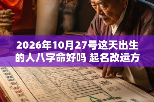 2026年10月27号这天出生的人八字命好吗 起名改运方法分享