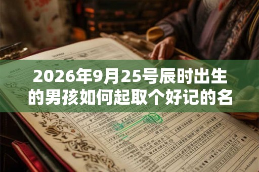 2026年9月25号辰时出生的男孩如何起取个好记的名字和五行属性 2026年9月25号辰时出生的男孩如何起取个好记的名字和五行属性