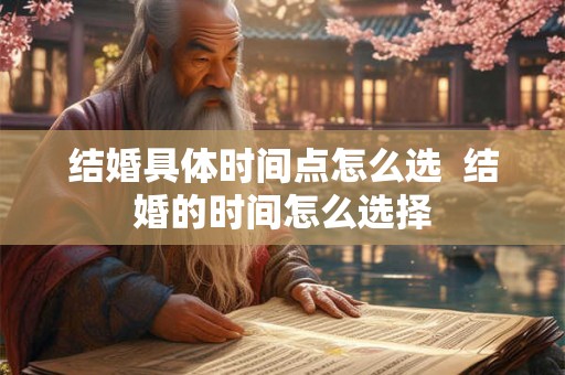 结婚具体时间点怎么选  结婚的时间怎么选择