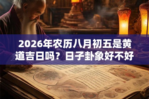 2026年农历八月初五是黄道吉日吗？日子卦象好不好？