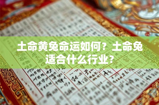 土命黄兔命运如何？土命兔适合什么行业？