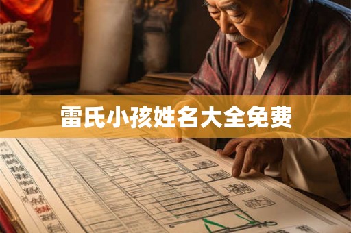 雷氏小孩姓名大全免费