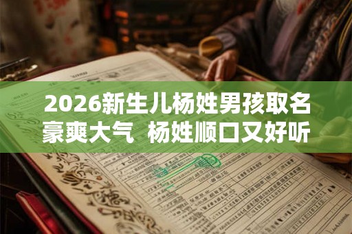 2026新生儿杨姓男孩取名豪爽大气 杨姓顺口又好听的男孩名字 2026新生儿杨姓男孩取名豪爽大气 杨姓顺口又好听的男孩名字
