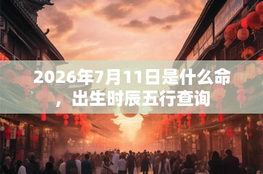 2026年7月11日是什么命，出生时辰五行查询