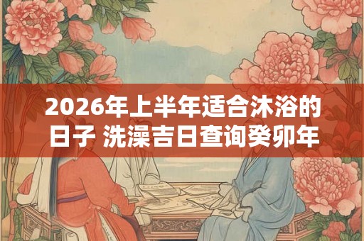2026年上半年适合沐浴的日子 洗澡吉日查询癸卯年