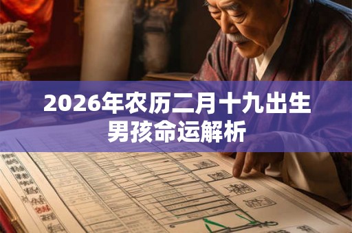 2026年农历二月十九出生男孩命运解析