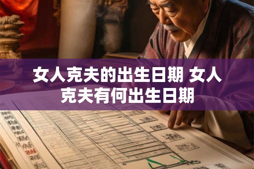女人克夫的出生日期 女人克夫有何出生日期