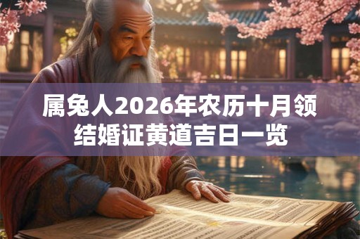 属兔人2026年农历十月领结婚证黄道吉日一览
