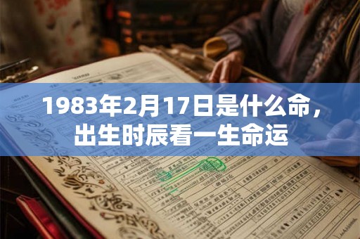 1983年2月17日是什么命，出生时辰看一生命运