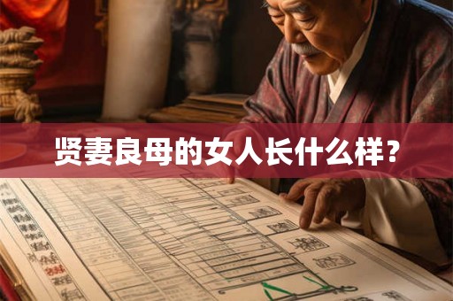 贤妻良母的女人长什么样？