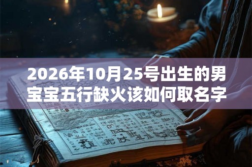 2026年10月25号出生的男宝宝五行缺火该如何取名字
