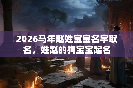 2026马年赵姓宝宝名字取名，姓赵的狗宝宝起名