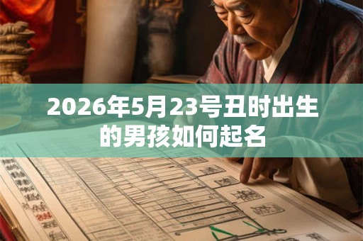 2026年5月23号丑时出生的男孩如何起名