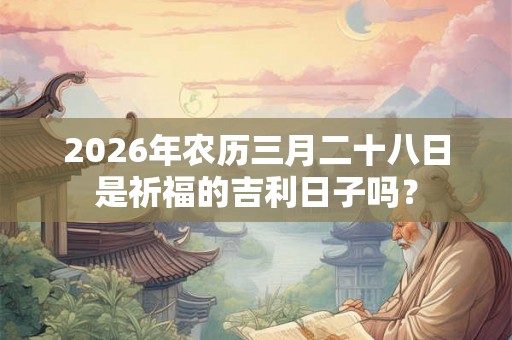 2026年农历三月二十八日是祈福的吉利日子吗？