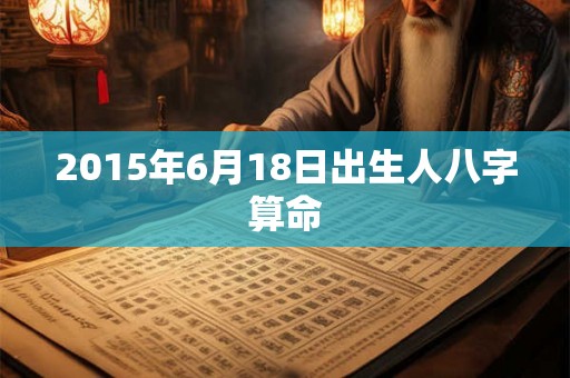 2015年6月18日出生人八字算命 2015年6月18日出生人八字算命