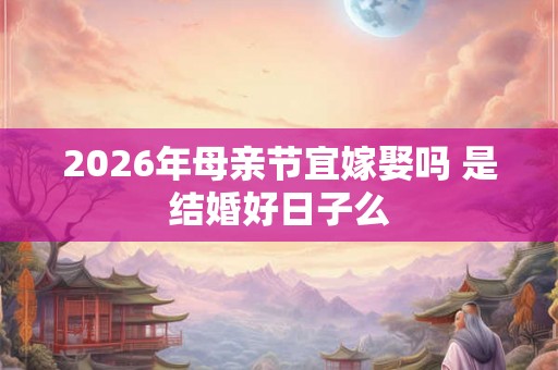 2026年母亲节宜嫁娶吗 是结婚好日子么 2026年母亲节宜嫁娶吗 是结婚好日子么