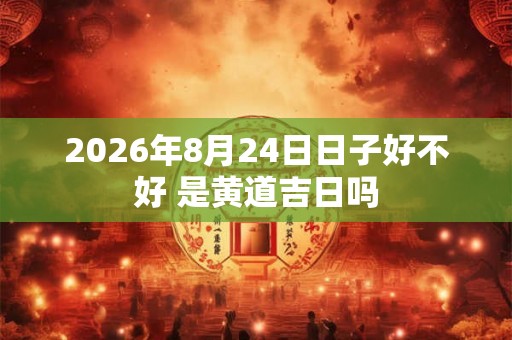 2026年8月24日日子好不好 是黄道吉日吗