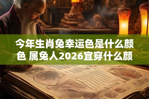 今年生肖兔幸运色是什么颜色 属兔人2026宜穿什么颜色