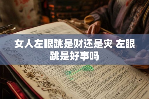 女人左眼跳是财还是灾 左眼跳是好事吗