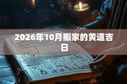 2026年10月搬家的黄道吉日