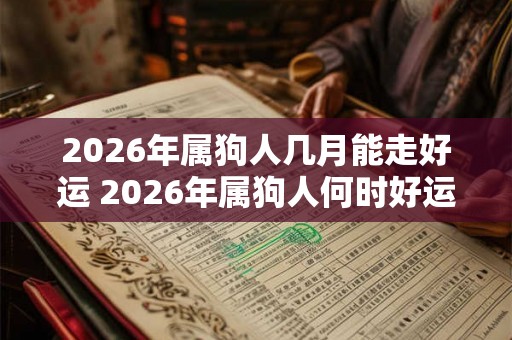 2026年属狗人几月能走好运 2026年属狗人何时好运
