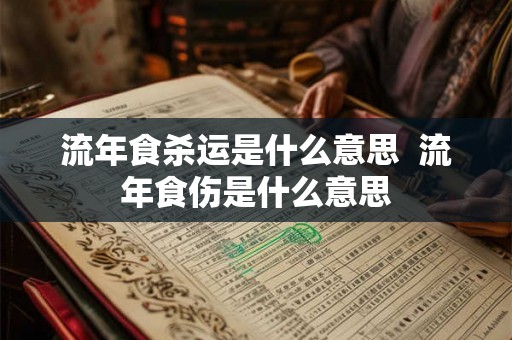 流年食杀运是什么意思  流年食伤是什么意思