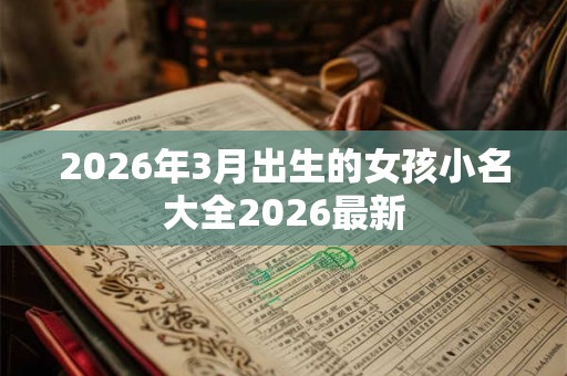 2026年3月出生的女孩小名大全2026最新