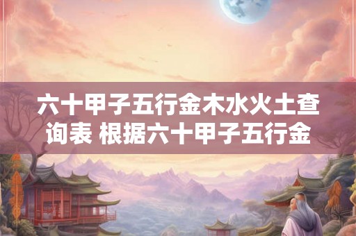 六十甲子五行金木水火土查询表 根据六十甲子五行金木水火土查询表如何确定特定日期的五行属性