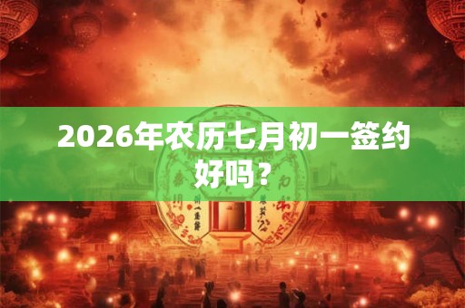 2026年农历七月初一签约好吗？