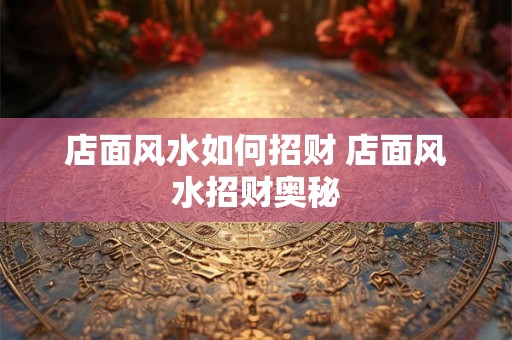 店面风水如何招财 店面风水招财奥秘