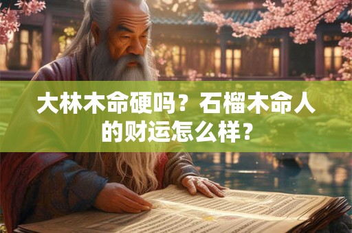 大林木命硬吗？石榴木命人的财运怎么样？