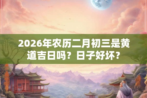2026年农历二月初三是黄道吉日吗?日子好坏? 2026年农历二月初三是黄道吉日吗?日子好坏?