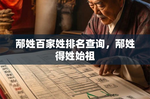 邴姓百家姓排名查询，邴姓得姓始祖