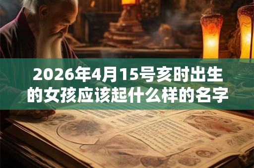 2026年4月15号亥时出生的女孩应该起什么样的名字
