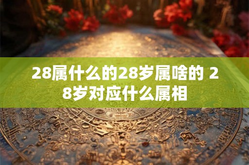 28属什么的28岁属啥的 28岁对应什么属相
