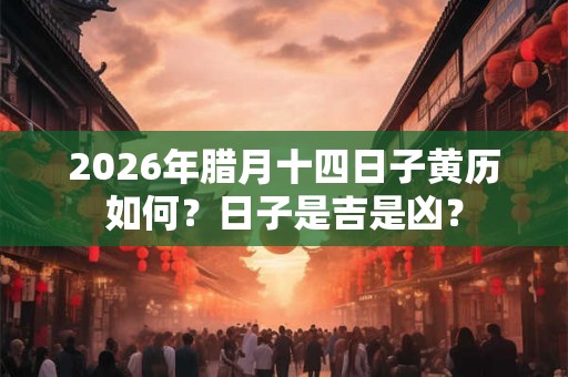 2026年腊月十四日子黄历如何？日子是吉是凶？
