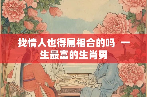 找情人也得属相合的吗  一生最富的生肖男