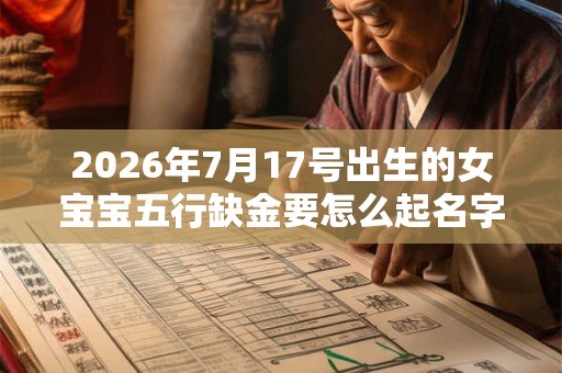 2026年7月17号出生的女宝宝五行缺金要怎么起名字