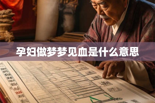 孕妇做梦梦见血是什么意思
