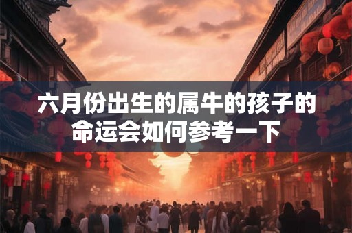 六月份出生的属牛的孩子的命运会如何参考一下