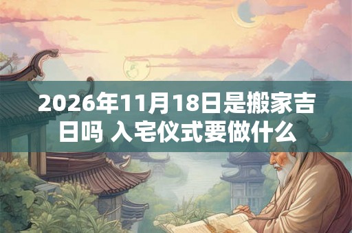 2026年11月18日是搬家吉日吗 入宅仪式要做什么
