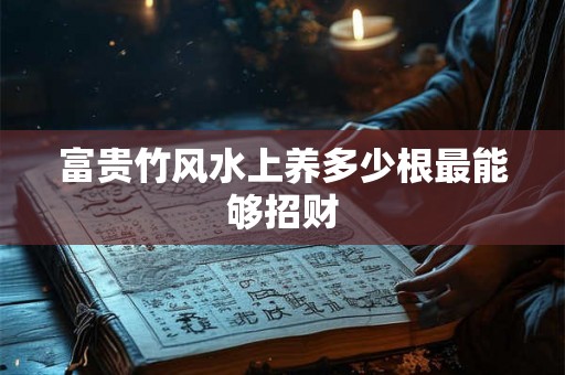 富贵竹风水上养多少根最能够招财