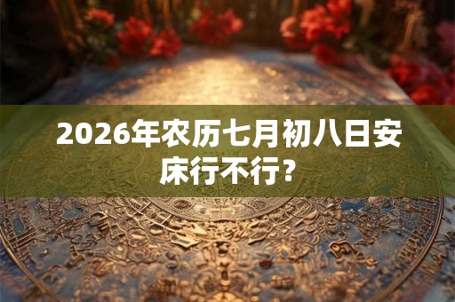 2026年农历七月初八日安床行不行？