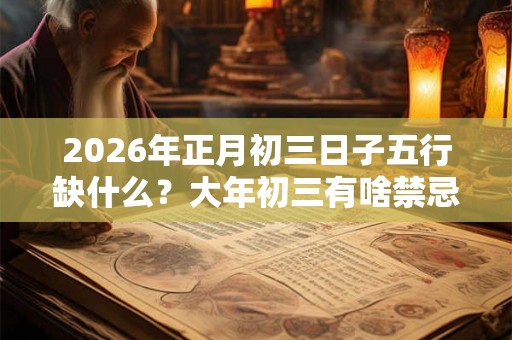 2026年正月初三日子五行缺什么？大年初三有啥禁忌？
