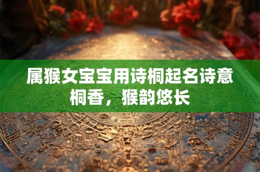 属猴女宝宝用诗桐起名诗意桐香，猴韵悠长