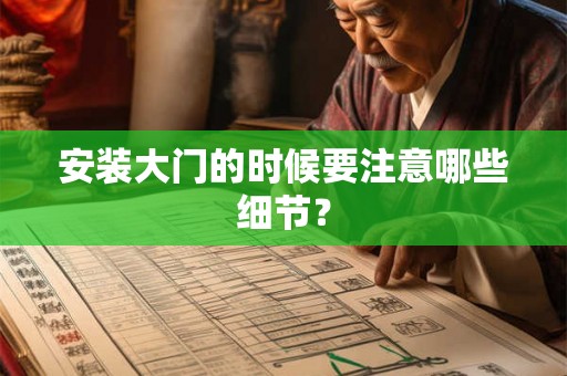 安装大门的时候要注意哪些细节? 安装大门的时候要注意哪些细节?
