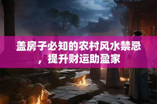 盖房子必知的农村风水禁忌，提升财运助盈家