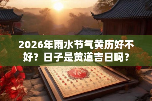 2026年雨水节气黄历好不好？日子是黄道吉日吗？
